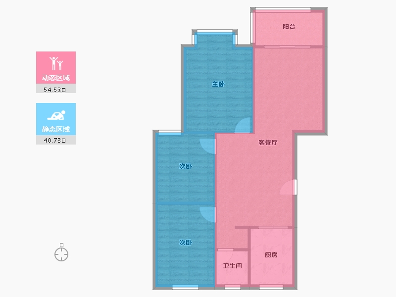 江苏省-淮安市-学府名门-92.00-户型库-动静分区