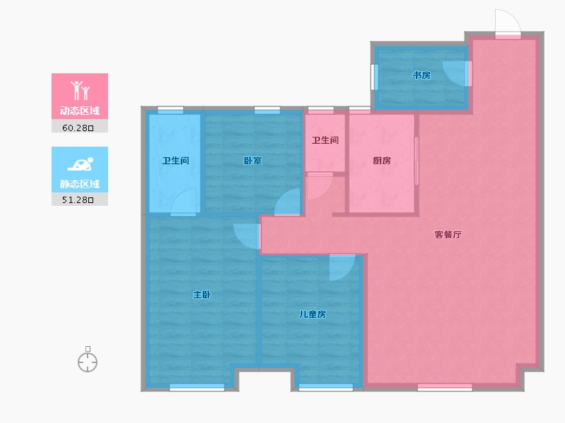 陕西省-西安市-保利锦上北区-106.00-户型库-动静分区