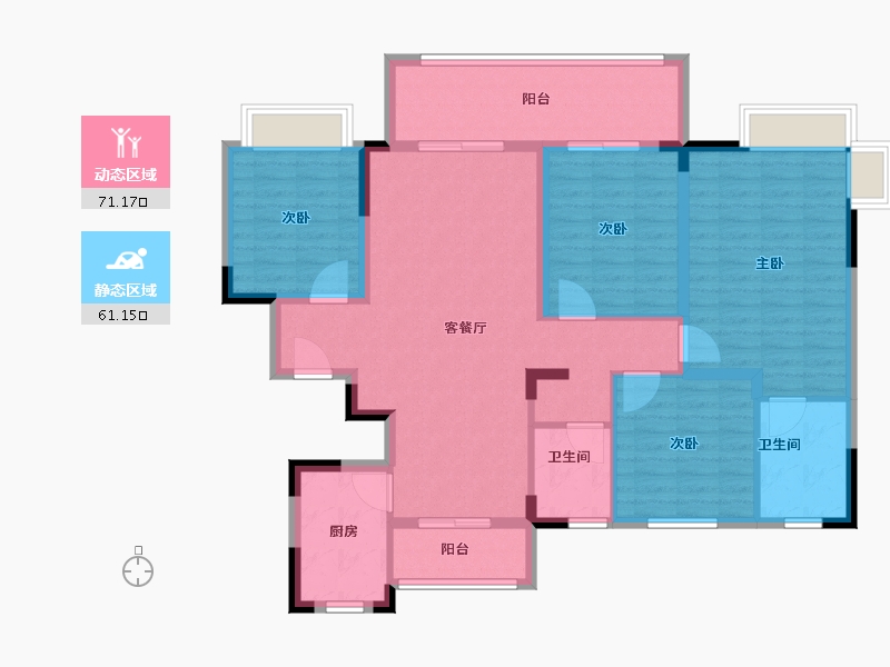 安徽省-滁州市-中丞品著·春风里-119.00-户型库-动静分区