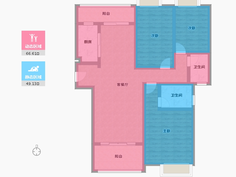 广东省-中山市-朗晴假日-三期-107.01-户型库-动静分区