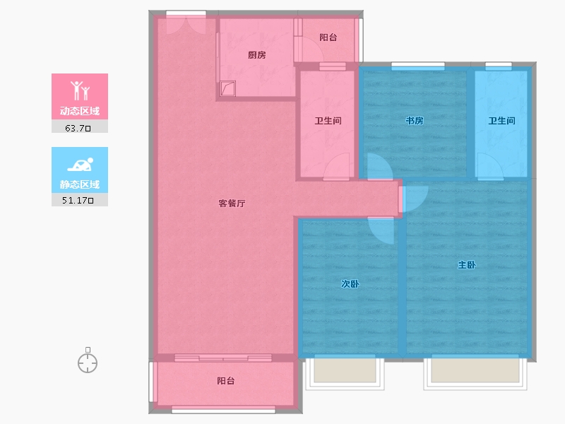 河南省-濮阳市-万基世纪城-103.20-户型库-动静分区