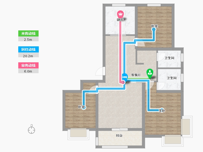 河北省-邯郸市-观澜城西区-93.00-户型库-动静线