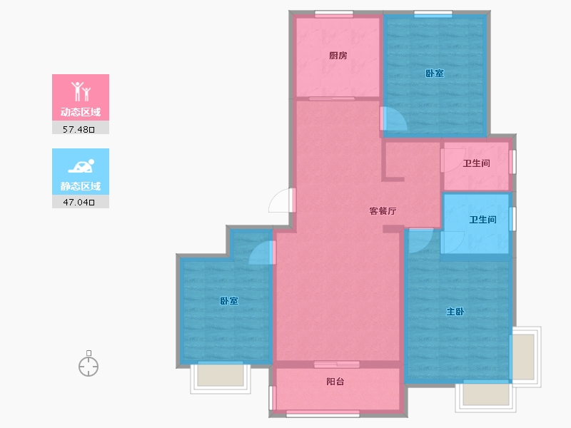 河北省-邯郸市-观澜城西区-93.00-户型库-动静分区