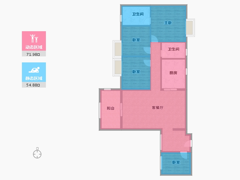 四川省-成都市-蜀都新邨-91.00-户型库-动静分区