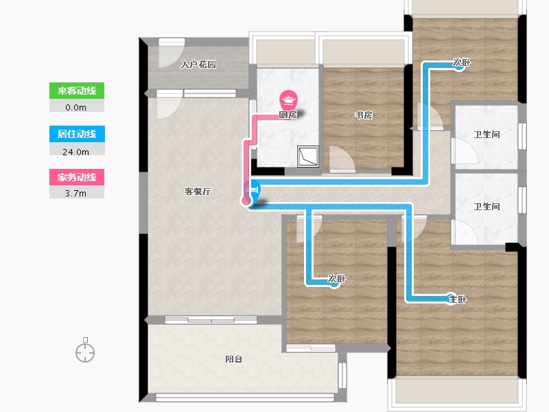 广东省-珠海市-龙光玖云汇-105.60-户型库-动静线