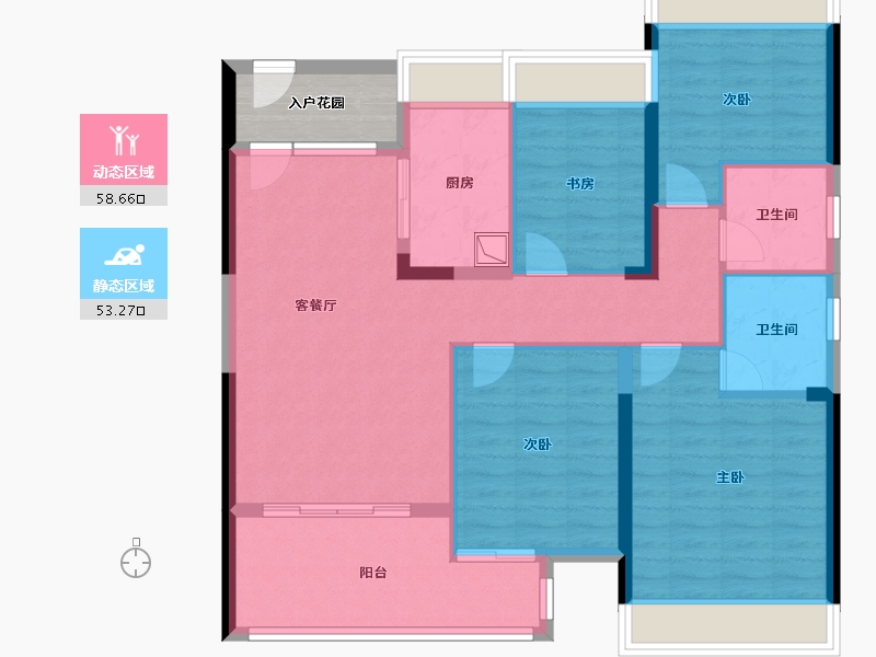 广东省-珠海市-龙光玖云汇-105.60-户型库-动静分区