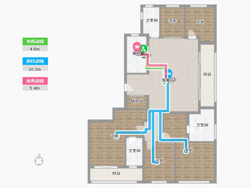 浙江省-杭州市-天澜海岸-142.40-户型库-动静线