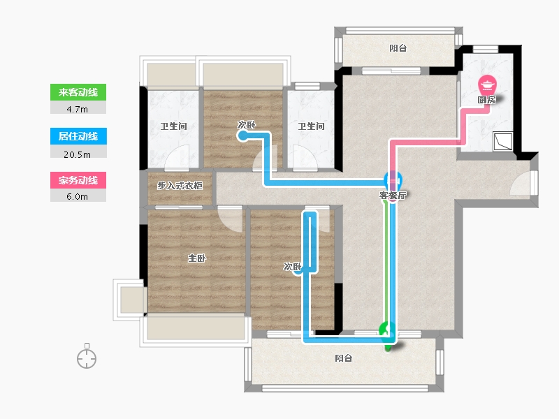 广东省-中山市-华鸿水云轩-99.92-户型库-动静线