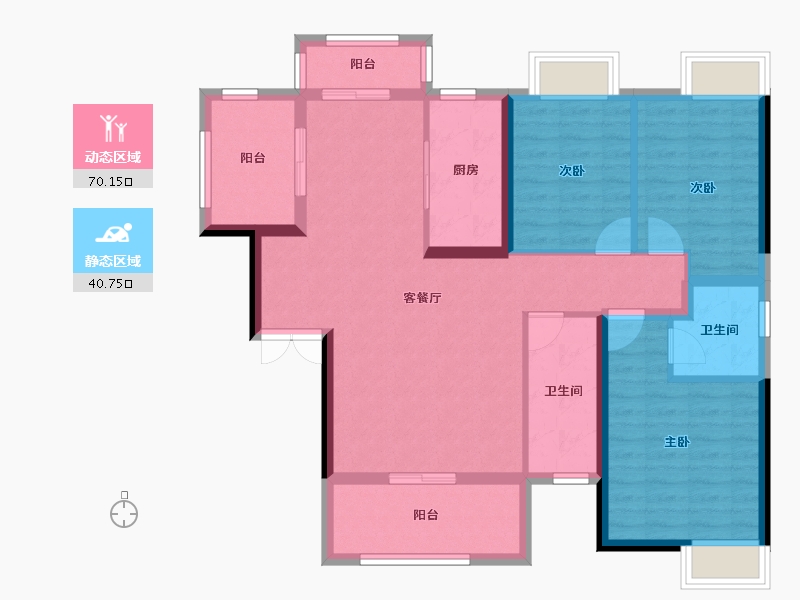 湖南省-湘潭市-金水湾3期-104.95-户型库-动静分区