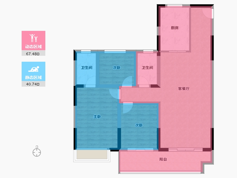 河南省-南阳市-建业森林半岛-95.88-户型库-动静分区