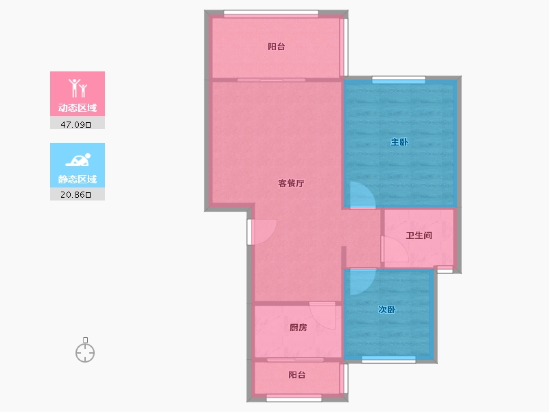 四川省-成都市-叠香庄园-77.00-户型库-动静分区