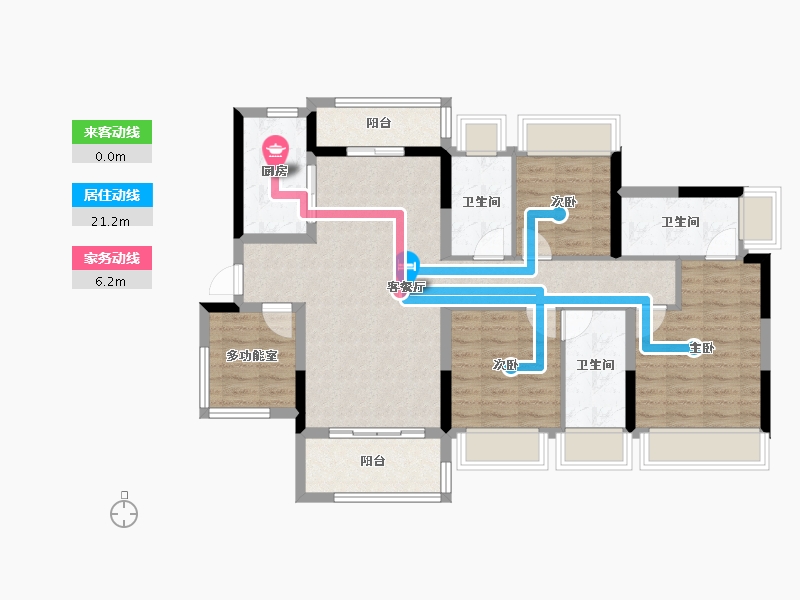 广东省-湛江市-雅居乐锦绣雅郡-101.60-户型库-动静线