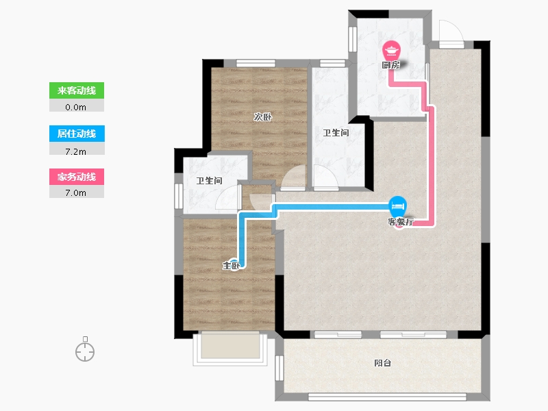 浙江省-宁波市-崇文府-83.20-户型库-动静线