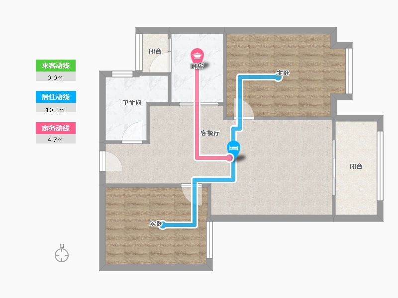 四川省-成都市-绿地圣路易名邸二期-67.83-户型库-动静线