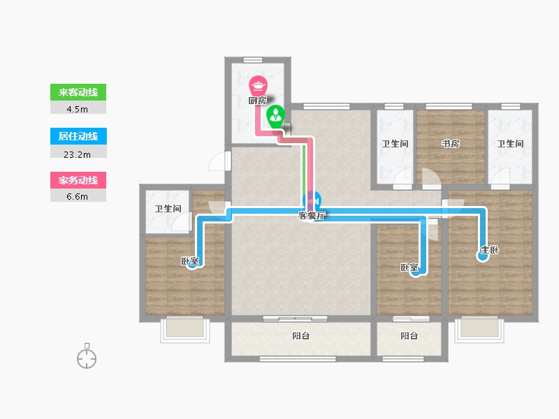 山东省-德州市-夏津阳光意境-128.79-户型库-动静线