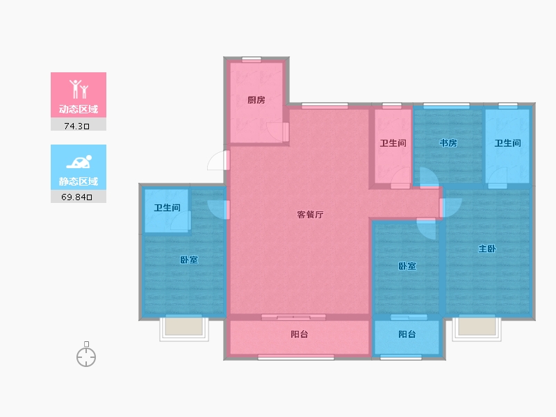 山东省-德州市-夏津阳光意境-128.79-户型库-动静分区