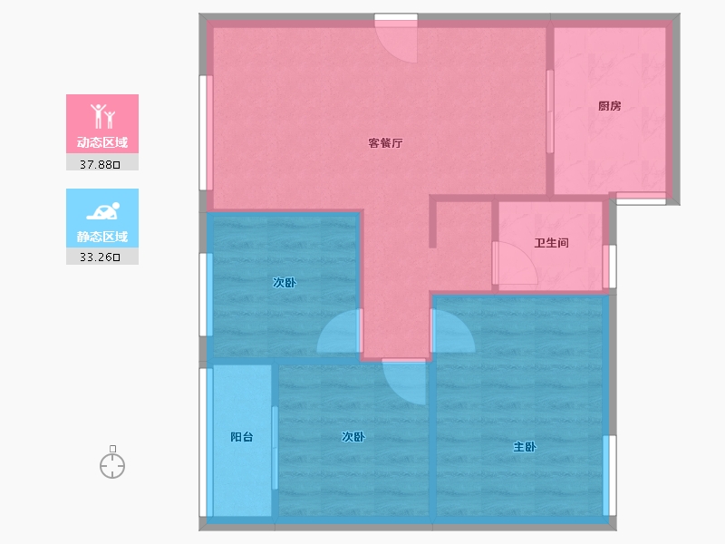 重庆-重庆市-世纪花园-79.00-户型库-动静分区