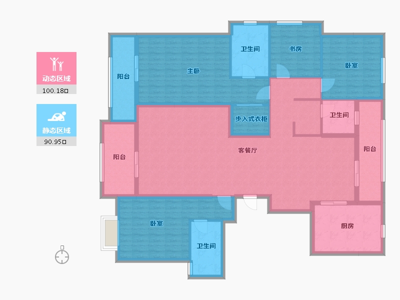 江西省-新余市-北湖缔景-155.20-户型库-动静分区