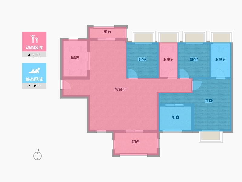 广东省-深圳市-京基璟誉府-99.60-户型库-动静分区