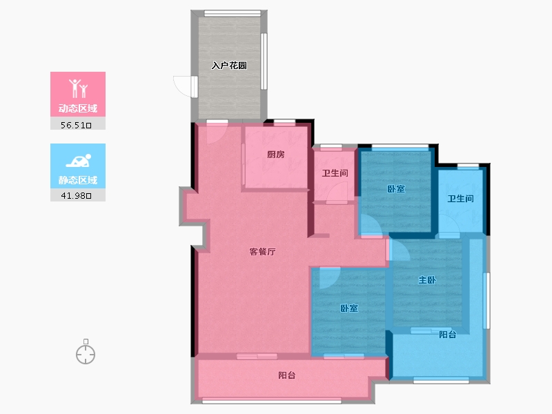 河南省-郑州市-招商时代·映江河-95.41-户型库-动静分区