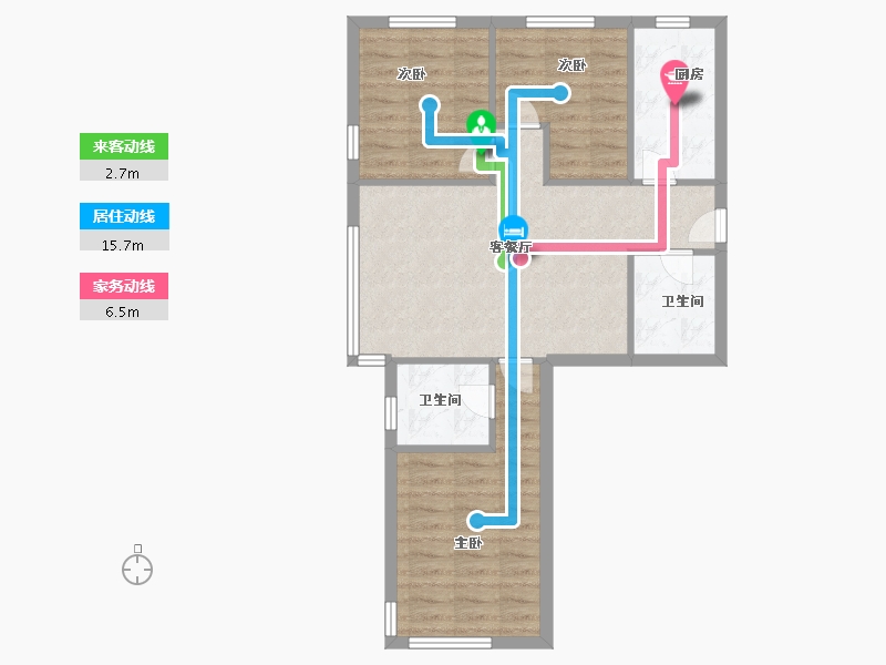 辽宁省-沈阳市-文欣苑-67.20-户型库-动静线