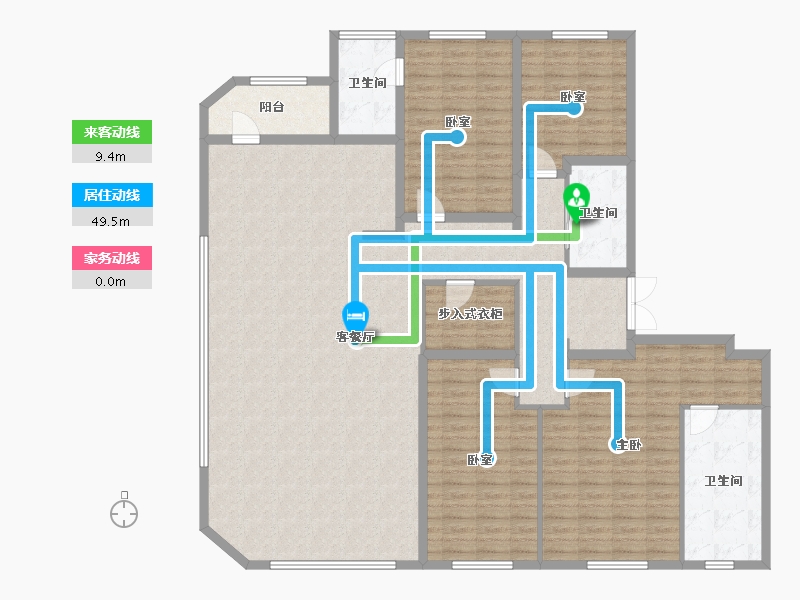 湖南省-长沙市-万科滨江一号-181.62-户型库-动静线