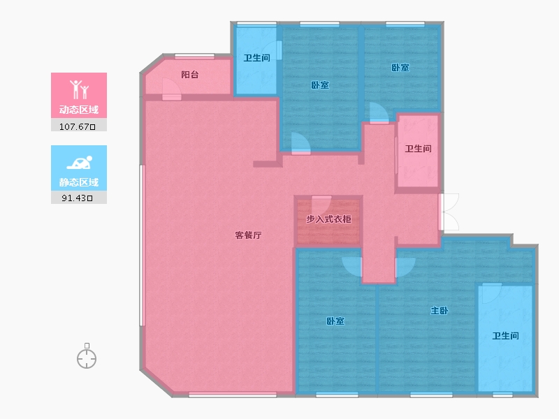 湖南省-长沙市-万科滨江一号-181.62-户型库-动静分区