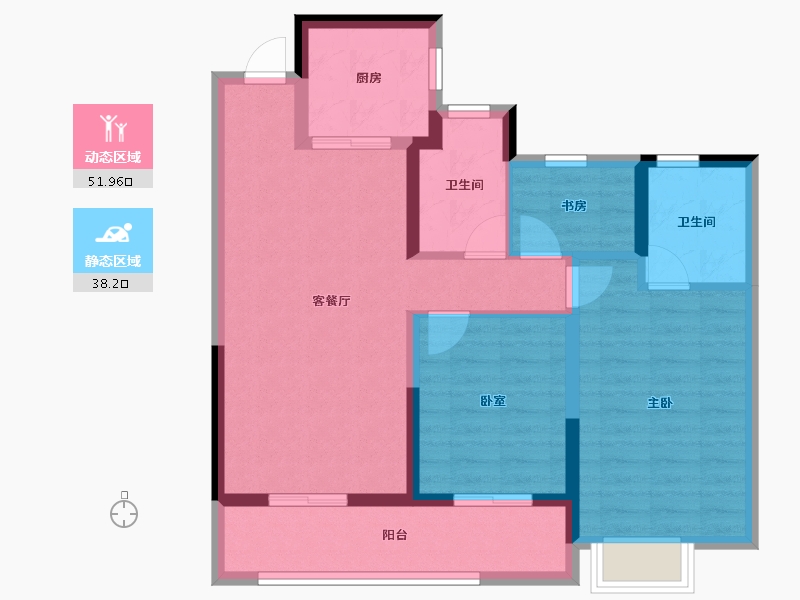 浙江省-温州市-荣安汇学府-80.12-户型库-动静分区