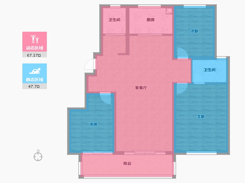 山东省-临沂市-开元上府-103.64-户型库-动静分区