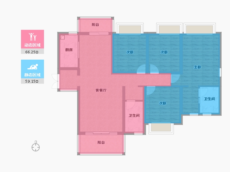 广西壮族自治区-南宁市-天地明珠-96.00-户型库-动静分区