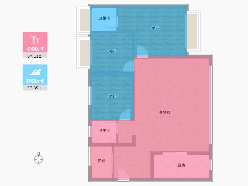 贵州省-黔东南苗族侗族自治州-惠邦学府世家-93.60-户型库-动静分区