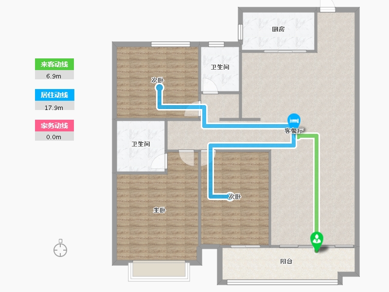 山东省-枣庄市-云玺台-93.48-户型库-动静线