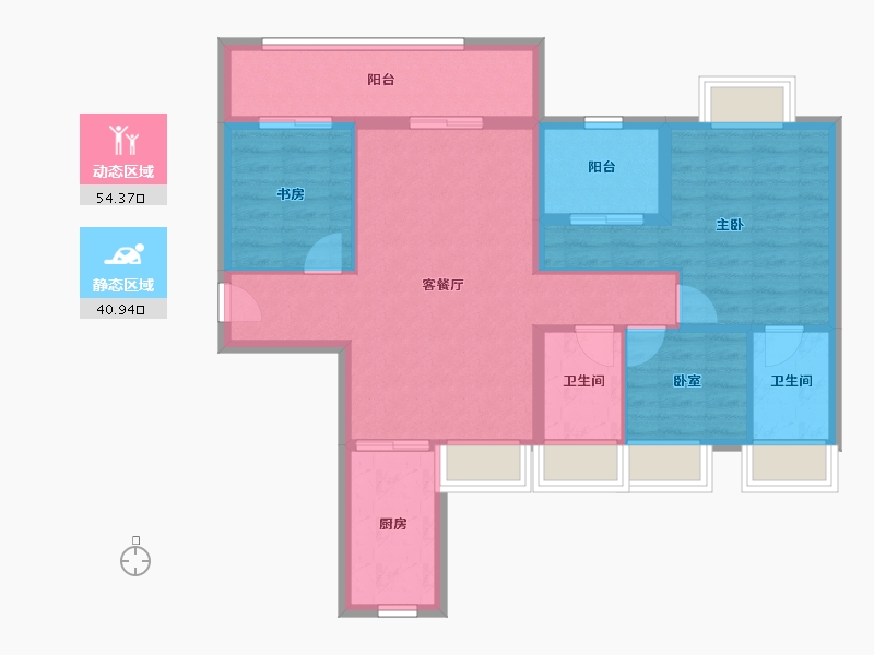 广东省-深圳市-京基璟誉府-85.09-户型库-动静分区