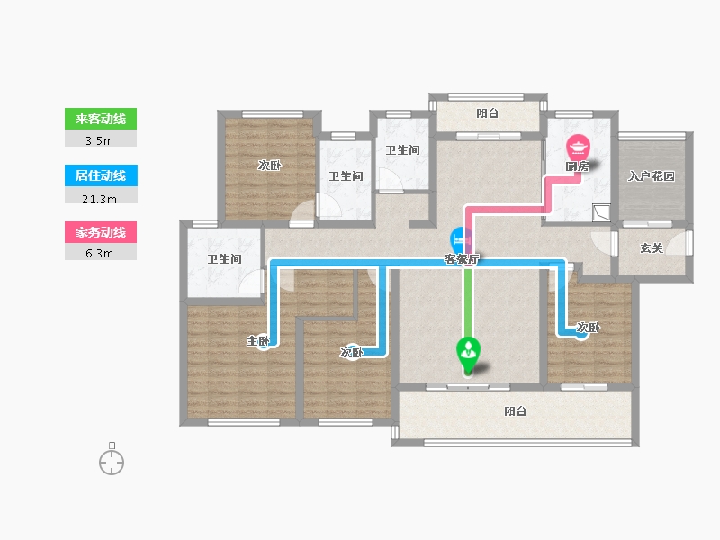 广东省-汕尾市-新城和樾-134.87-户型库-动静线