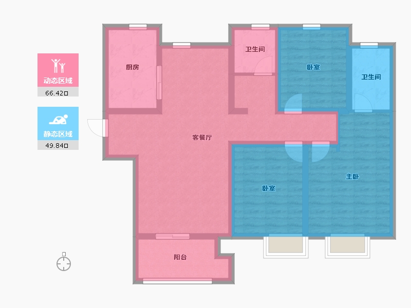 河南省-郑州市-康桥康城-103.20-户型库-动静分区