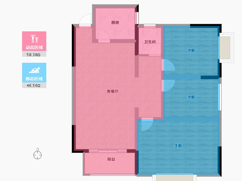 河南省-商丘市-永泓府邻国际-94.40-户型库-动静分区