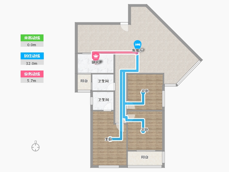 福建省-泉州市-宝秀小区-112.80-户型库-动静线