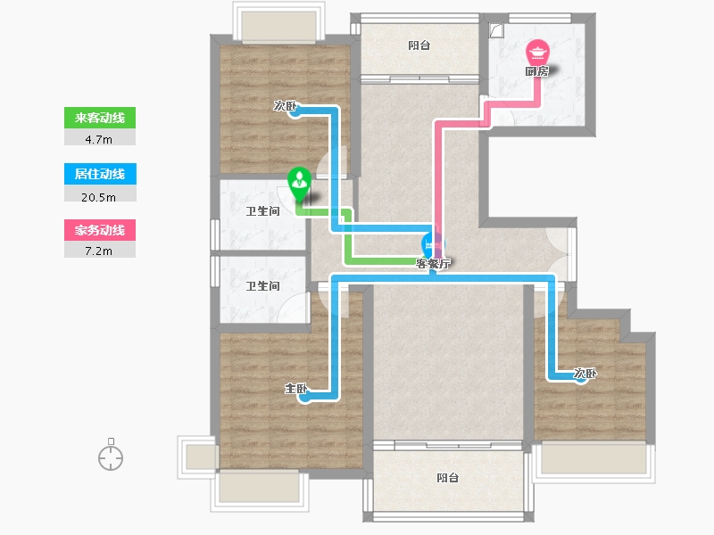 河南省-驻马店市-深宇百盛园-97.47-户型库-动静线