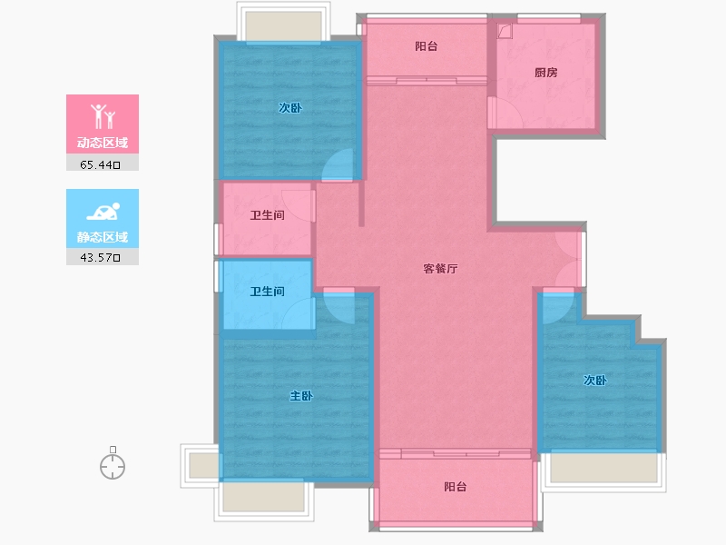 河南省-驻马店市-深宇百盛园-97.47-户型库-动静分区