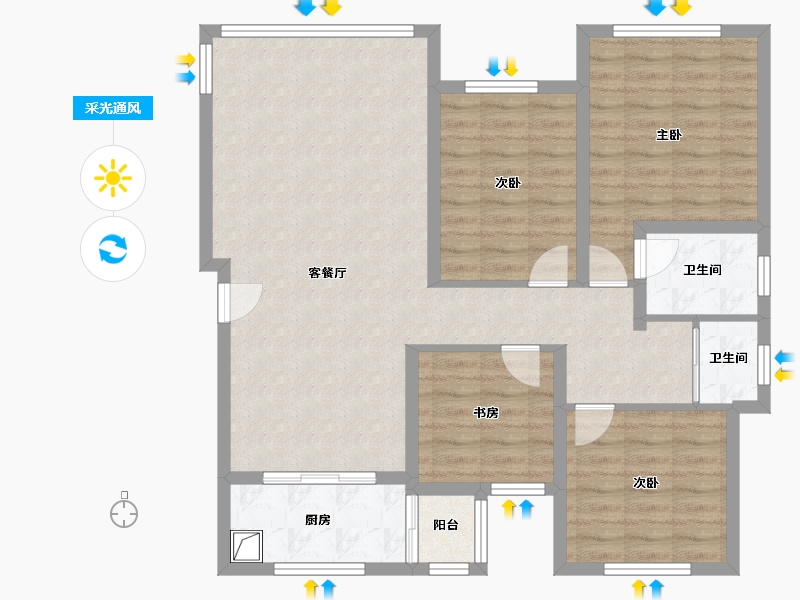 四川省-广安市-玖玺城-112.00-户型库-采光通风