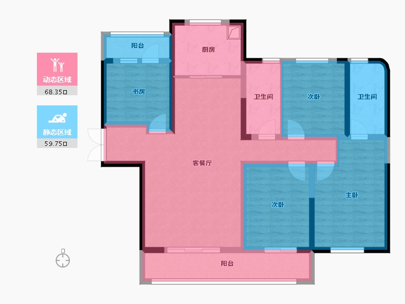 河南省-郑州市-金桥西棠-112.00-户型库-动静分区