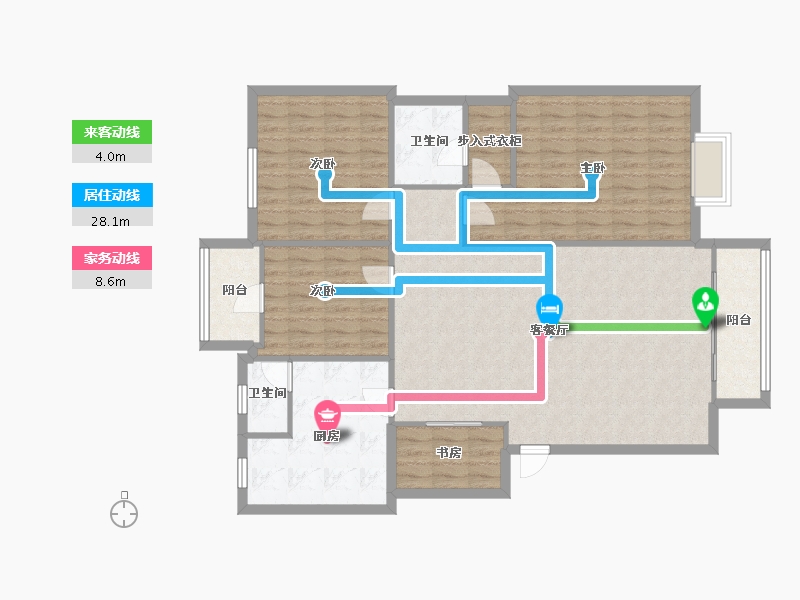 广西壮族自治区-南宁市-欧景庭园-106.67-户型库-动静线