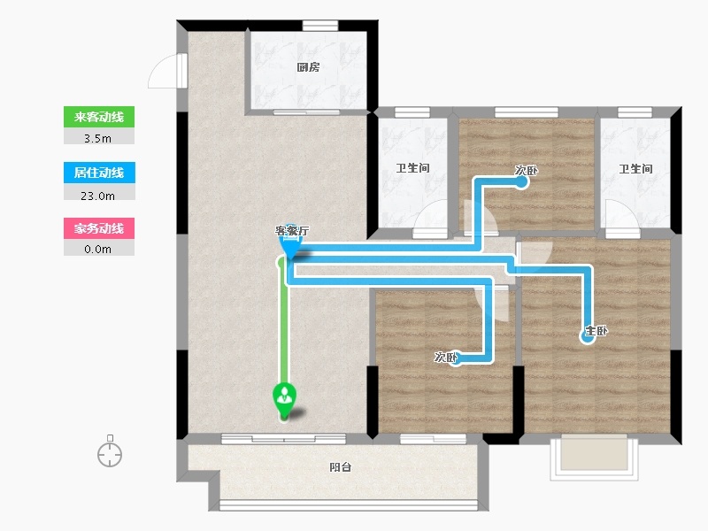 浙江省-宁波市-银丰凤麟云邸-98.18-户型库-动静线