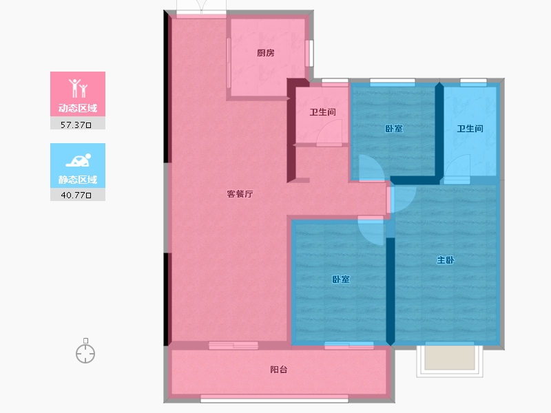 陕西省-汉中市-怡境泊居-87.37-户型库-动静分区