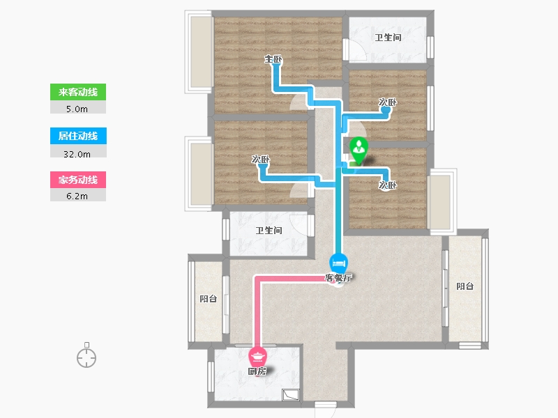 广东省-佛山市-高明钧明城-104.00-户型库-动静线