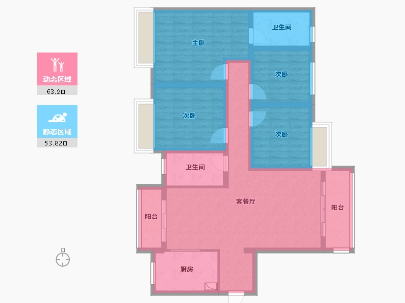 广东省-佛山市-高明钧明城-104.00-户型库-动静分区