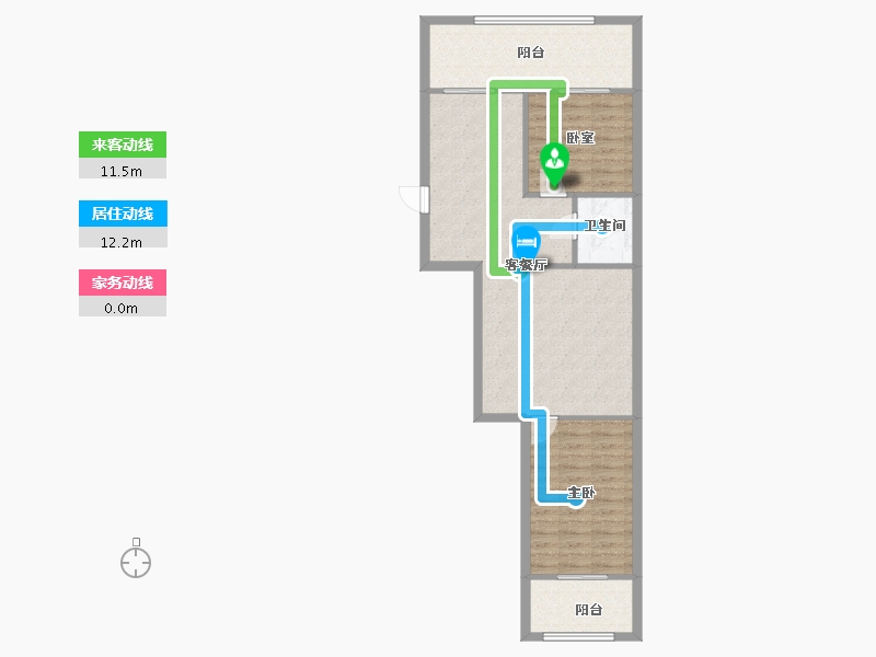 山西省-太原市-汽三公司宿舍-84.52-户型库-动静线