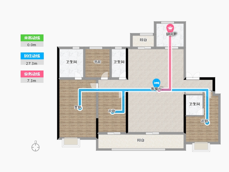 湖南省-长沙市-梦想·凤栖台-177.87-户型库-动静线