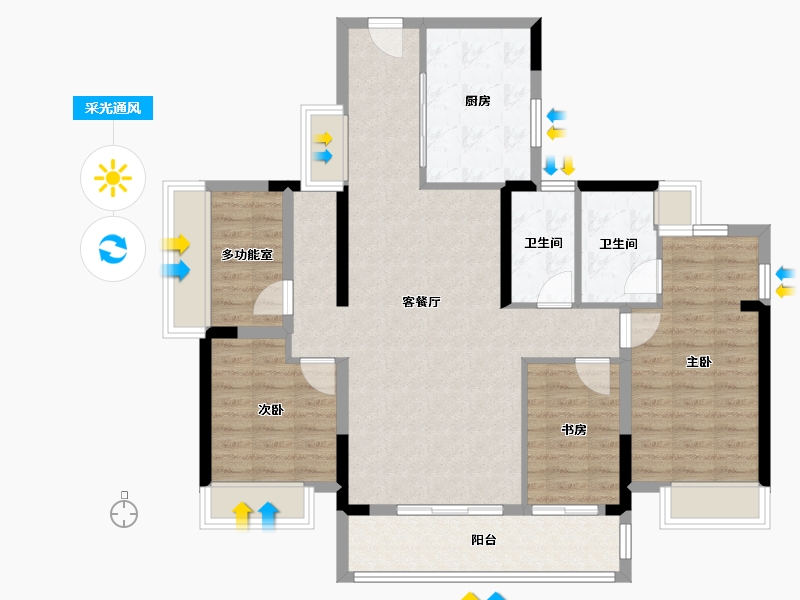 广东省-广州市-国贸学原-103.20-户型库-采光通风