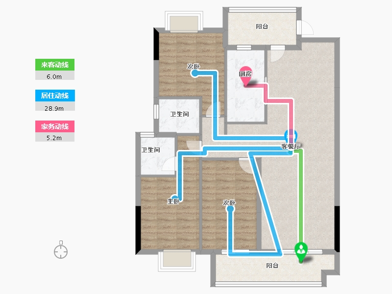 福建省-莆田市-国投景园-105.60-户型库-动静线